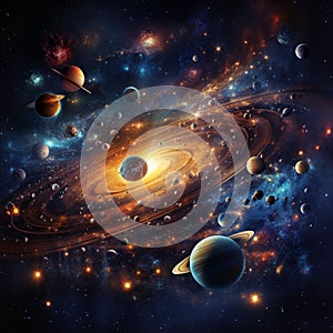 Celestial Choreography: Flawlessly Aligned Planets Dancing in the Solar System