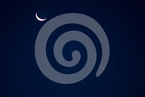 Celestial conjunction of Moon and Venus