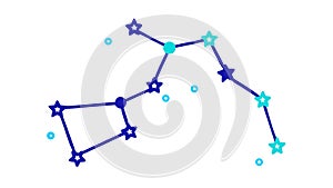 Celestial Constellation Star Map Icon, vector design Generative AI