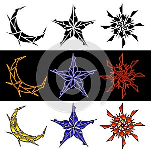 Celestial Designs In Three Styles