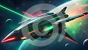 celestial horizon: a cosmic escapade. ai generated