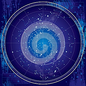 Celestial Map of The Night Sky (Blueprint)