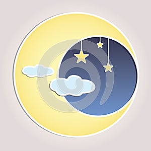 Celestial Moon Vector Illustration