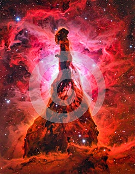 Celestial Pillar of the Cone Nebula in Deep Space