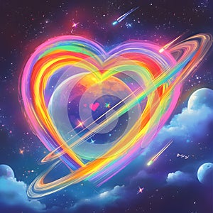 Celestial Pride: The Universe Celebrating Love in Cosmic Colors