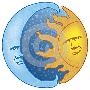 Celestial Sun and Moon