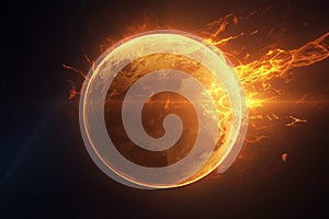 Celestial Venus in space, part of cosmic solar system