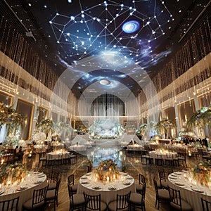 22 Celestial wedding_ The venue is transformed into a celestia photo