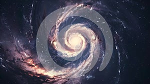 Celestial Whirl: Spiral Galaxy Perspective