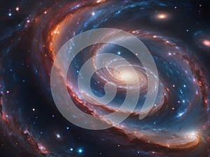 Celestial Whirlwind: A Mesmerizing Spiral Galaxy in Deep Space