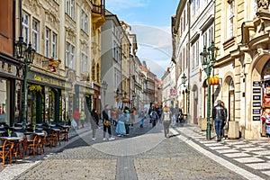 Celetna street in center of old town, Prague, Czech Republic