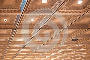 Celing of a shopping mall, square pattern