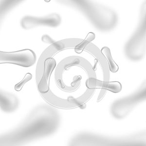 Probiotics Bacteria Vector illustration. Microscopic bacteria closeup.