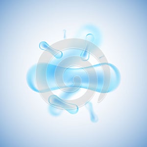 Probiotics Bacteria Vector illustration. Microscopic bacteria closeup.