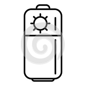 Cell battery icon outline vector. Solar panel energy