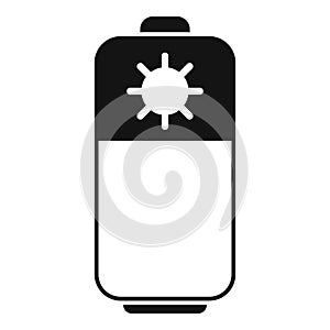 Cell battery icon simple vector. Solar panel energy