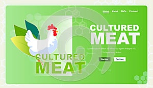 cell cultured chicken meat artificial lab grown meat production concept horizontal copy space