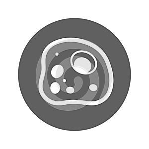 Cell, cytoplasm, eukaryote icon. Gray vector graphics photo