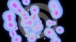 Cell division or cloning cells. Design. Abstract process of cells dividing under the microscope, concept of science and