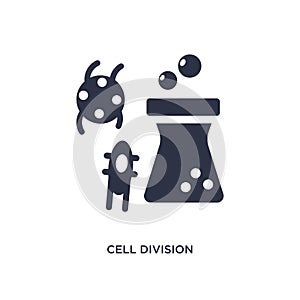 cell division icon on white background. Simple element illustration from chemistry concept