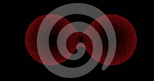 Cell division or mitosis in 3d illustration