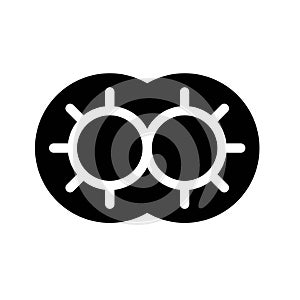 Cell division vector illustration, solid style icon