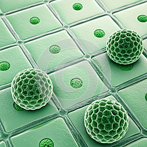 Cell green background