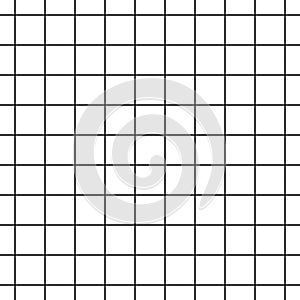 Cell Grid Striped Geometric Seamless Pattern - Vector Illustration - Isolated On White Background