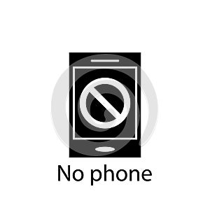 cell, mobile, no, phone icon. Element of Peace and humanrights icon. Premium quality graphic design icon. Signs and symbols