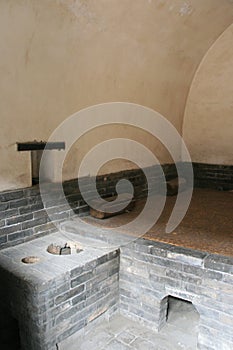 cell in an old mansion (the former seat of the government) in pingyao (china)