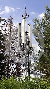 Cell phone antenna tower.