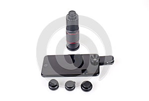 Cell Phone Camera Lens Attachment Kit With Cell Phone