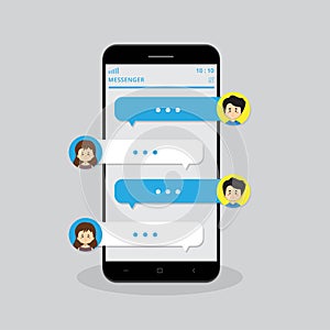 Cell Phone Chat Vector Illustrator photo