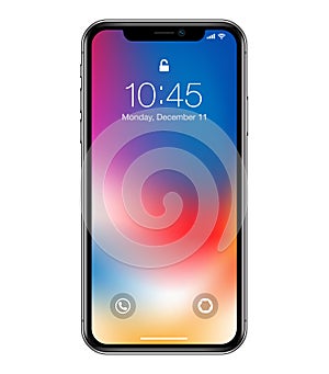 Apple iPhone X Smartphone mockup illustration