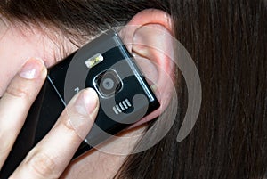 Cell Phone at Girl's Ear
