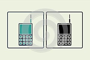 Cell phone icon. icon related to UI elements. suitable for web site, app, user interfaces,element, printable etc. solid icon style