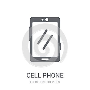 cell phone icon. Trendy cell phone logo concept on white background from Electronic Devices collection