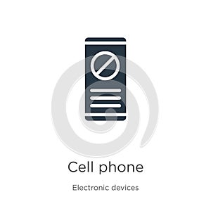 Cell phone icon vector. Trendy flat cell phone icon from electronic devices collection isolated on white background. Vector