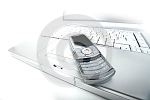 Cell phone and laptop computer