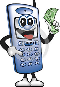 Cell Phone Man Saving Money