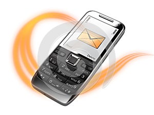 Cell phone with message