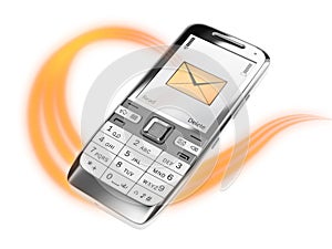 Cell phone with message