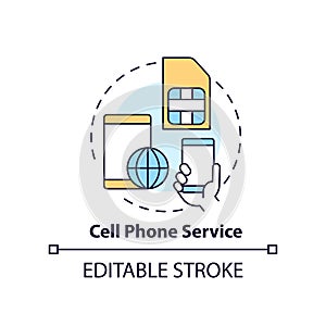 Cell phone service providers concept icon