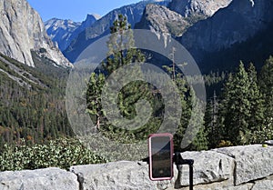 Cell Phone setup to capture view from tunnel viewpoint