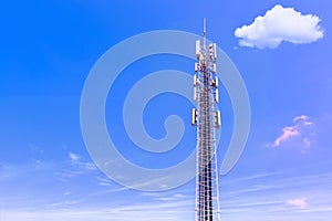 Cell Phone Signal tower on sky background