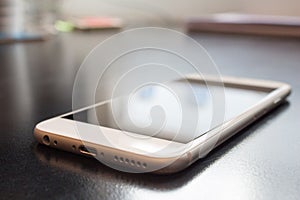 Cell phone on table office