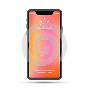 Cell Phone Template Flow Orange