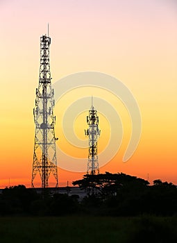 Cell phone tower and radio antenna