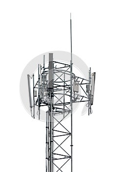 Cell phone tower on white background