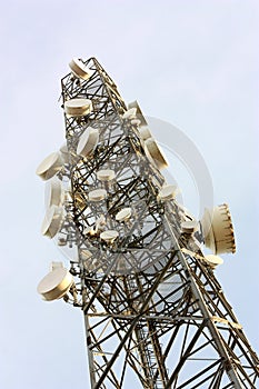 Cell phone transmitter tower photo